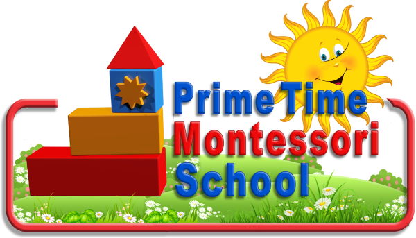 A logo of prime time montessor school with transparent background